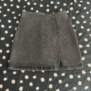 Black/gray Denim Skirt 0
